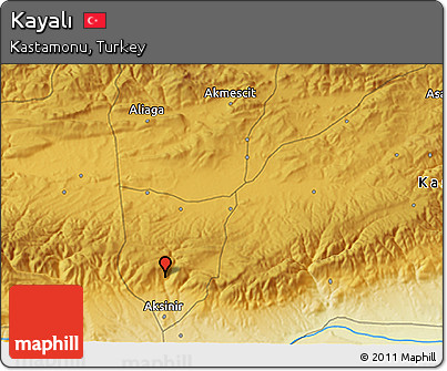 Physical 3D Map of Kayalı