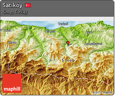 Physical 3D Map of Satıköy