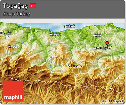 Physical 3D Map of Topağaç