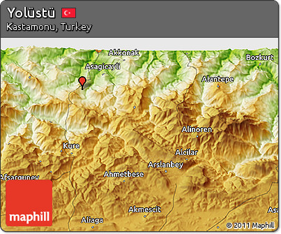 Physical 3D Map of Yolüstü