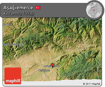 Satellite 3D Map of Aşağıemerce