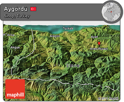 Satellite 3D Map of Aygördü