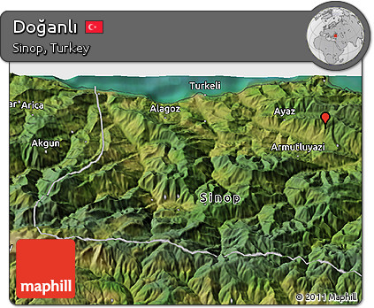 Satellite 3D Map of Doğanlı