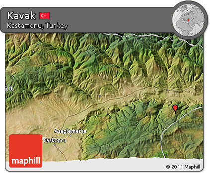 Satellite 3D Map of Kavak
