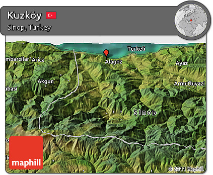 Satellite 3D Map of Kuzköy