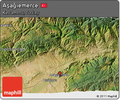 Satellite 3D Map of Aşağıemerce