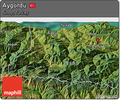 Satellite 3D Map of Aygördü