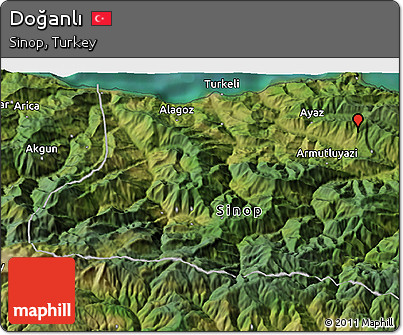 Satellite 3D Map of Doğanlı