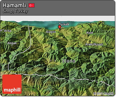 Satellite 3D Map of Hamamlı