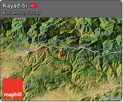 Satellite 3D Map of Kayadibi