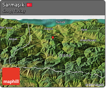 Satellite 3D Map of Sarmaşık