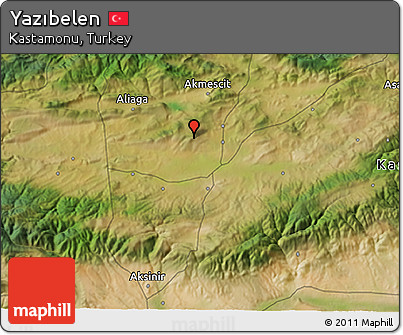 Satellite 3D Map of Yazıbelen