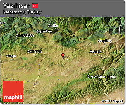 Satellite 3D Map of Yazıhisar