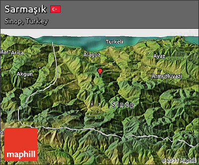 Satellite 3D Map of Sarmaşık