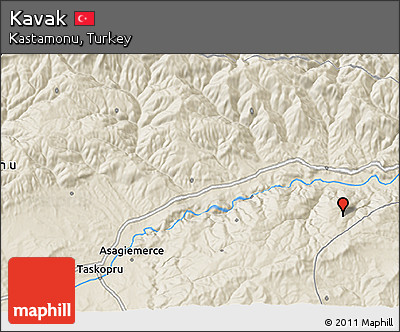 Shaded Relief 3D Map of Kavak