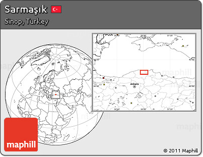 Blank Location Map of Sarmaşık