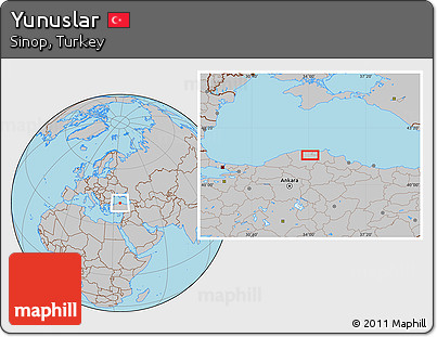 Gray Location Map of Yunuslar