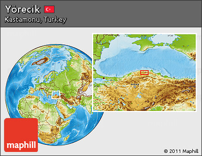 Physical Location Map of Yörecik