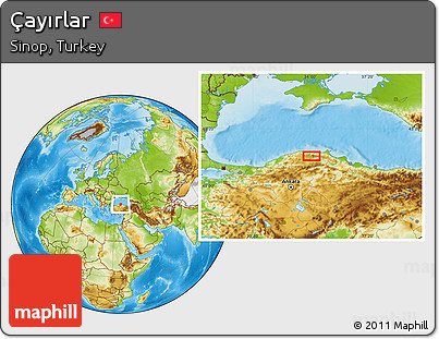 Physical Location Map of Çayırlar