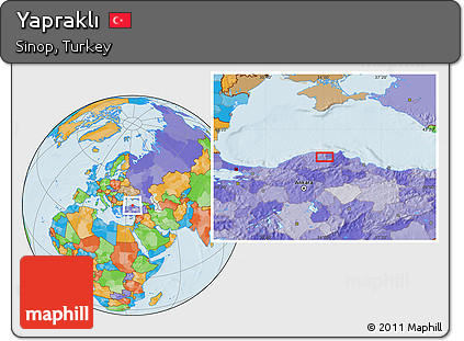 Political Location Map of Yapraklı