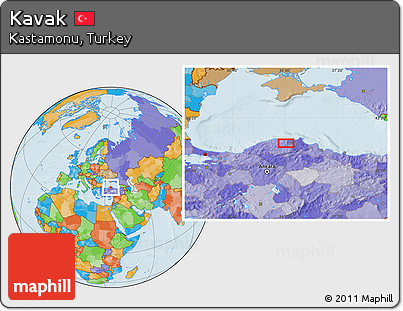 Political Location Map of Kavak