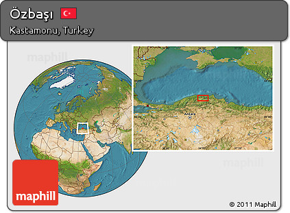 Satellite Location Map of Özbaşı