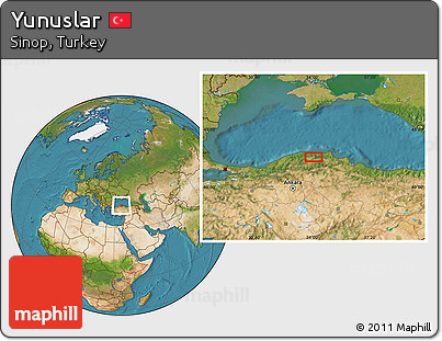Satellite Location Map of Yunuslar