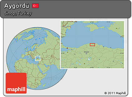 Savanna Style Location Map of Aygördü