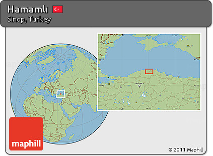 Savanna Style Location Map of Hamamlı