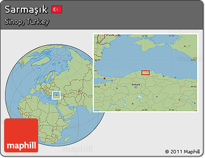 Savanna Style Location Map of Sarmaşık
