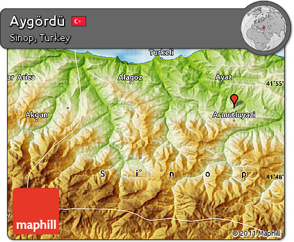 Physical Map of Aygördü
