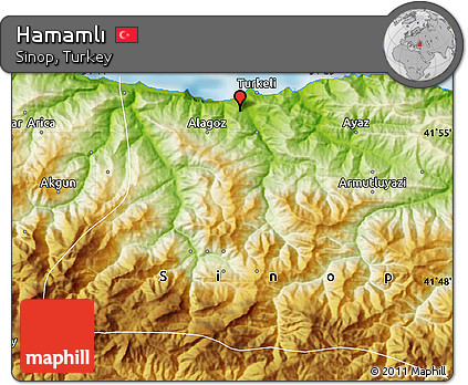 Physical Map of Hamamlı