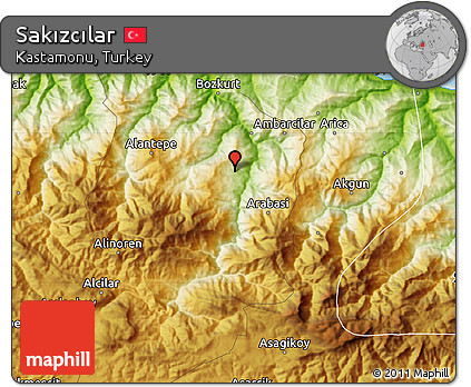 Physical Map of Sakızcılar