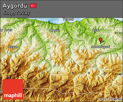 Physical Map of Aygördü