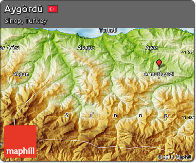 Physical Map of Aygördü