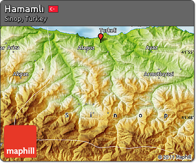 Physical Map of Hamamlı