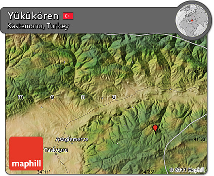 Satellite Map of Yükükören