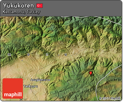 Satellite Map of Yükükören