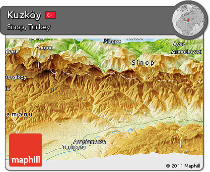 Physical Panoramic Map of Kuzköy