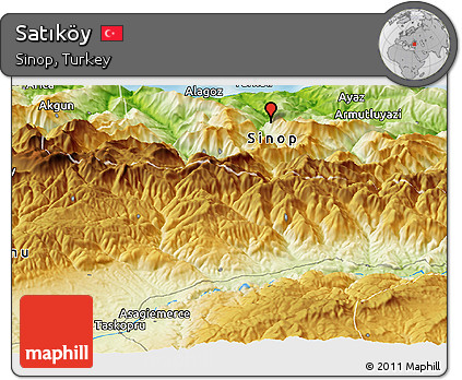 Physical Panoramic Map of Satıköy