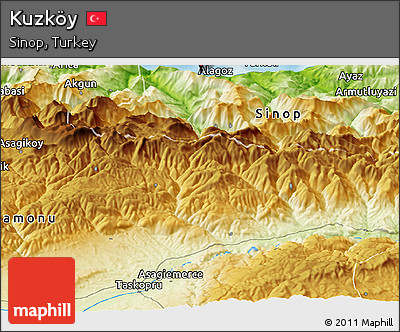 Physical Panoramic Map of Kuzköy