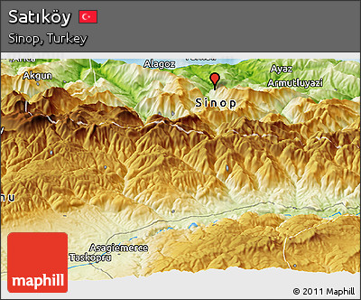 Physical Panoramic Map of Satıköy