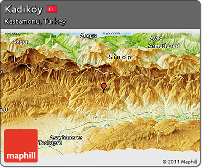 Physical Panoramic Map of Kadıköy