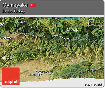 Satellite Panoramic Map of Oymayaka