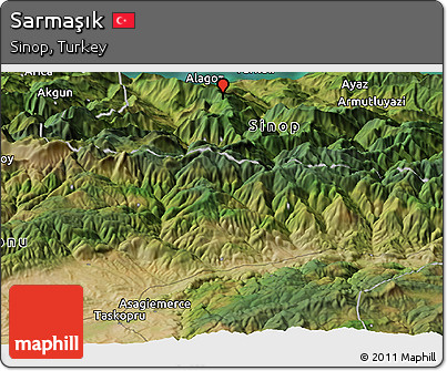Satellite Panoramic Map of Sarmaşık