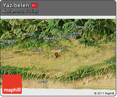 Satellite Panoramic Map of Yazıbelen