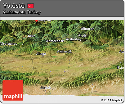 Satellite Panoramic Map of Yolüstü