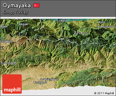 Satellite Panoramic Map of Oymayaka