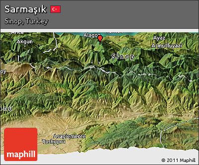Satellite Panoramic Map of Sarmaşık