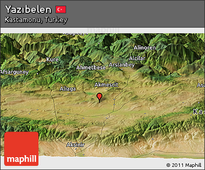 Satellite Panoramic Map of Yazıbelen